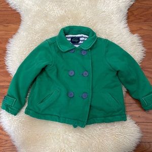Green Double Breasted Knit Jacket/ Size 3-4 Years/ Mini Boden Jacket